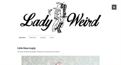 Desktop Screenshot of ladyweird.com